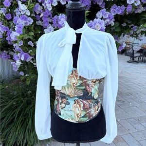 Elegant White Blouse Renaissance top